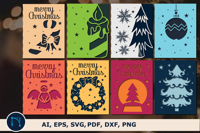 Cricut Christmas card SVG bundle SVG MD JOYNAL ABDIN 