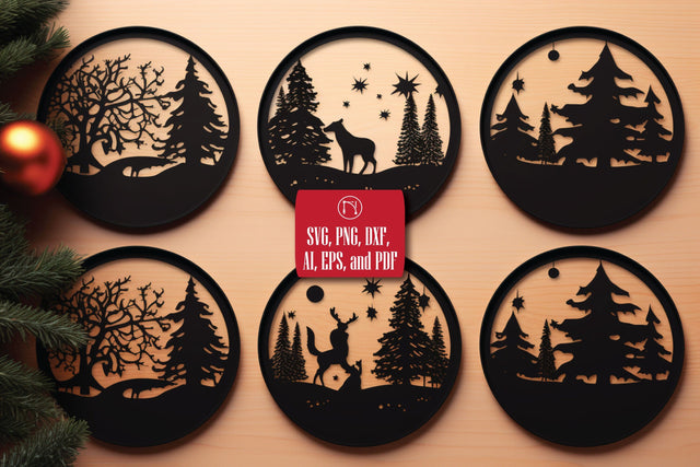 Cricut Christmas Coasters SVG bundle SVG MD JOYNAL ABDIN 
