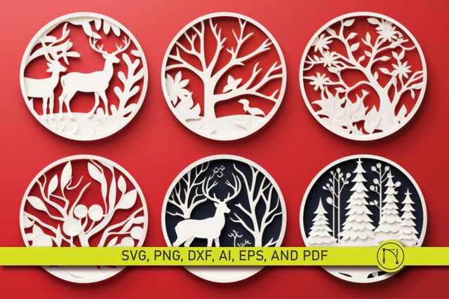 Cricut Christmas Coasters SVG bundle SVG MD JOYNAL ABDIN 
