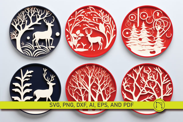 Cricut Christmas Coasters SVG bundle SVG MD JOYNAL ABDIN 