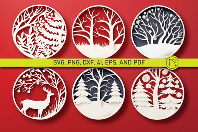 Cricut Christmas Coasters SVG bundle SVG MD JOYNAL ABDIN 