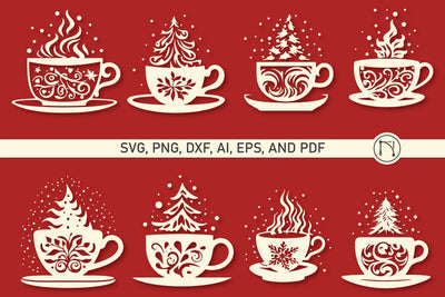Cricut Christmas Coffee Cup SVG bundle SVG MD JOYNAL ABDIN 