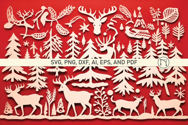 Cricut Christmas Element SVG Bundle SVG MD JOYNAL ABDIN 