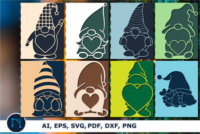 Cricut Christmas gnome card SVG bundle SVG MD JOYNAL ABDIN 
