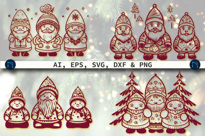 Cricut Christmas Gnome SVG Bundle - So Fontsy