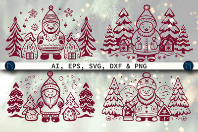 Cricut Christmas Gnome SVG Bundle SVG MD JOYNAL ABDIN 