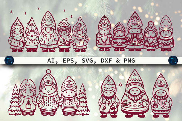 Cricut Christmas Gnome SVG Bundle SVG MD JOYNAL ABDIN 
