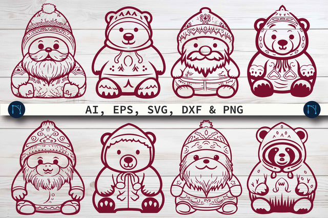 Cricut Christmas Gnome SVG Bundle SVG MD JOYNAL ABDIN 