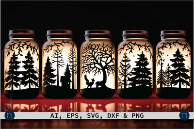 Cricut Christmas Jars SVG Bundle SVG MD JOYNAL ABDIN 
