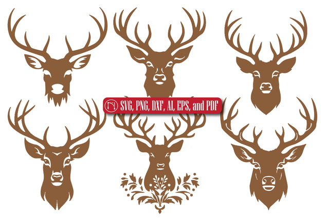 Cricut Christmas Reindeer Face SVG Bundle SVG MD JOYNAL ABDIN 