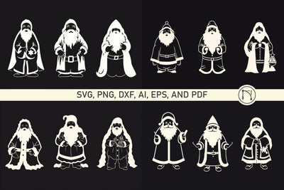 Cricut Christmas Santa Claus SVG bundle SVG MD JOYNAL ABDIN 