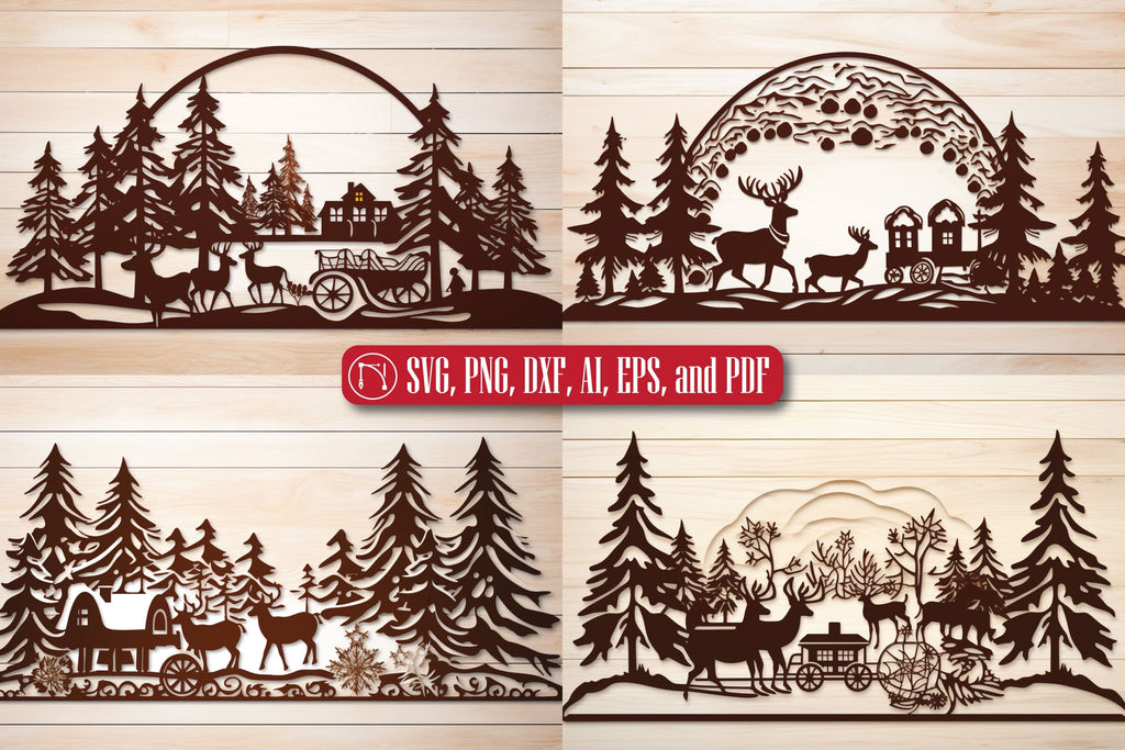 Cricut Christmas Scene SVG Bundle - So Fontsy