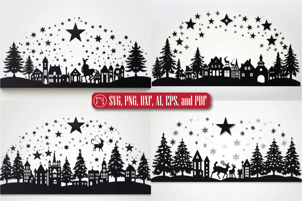 Cricut Christmas Scene SVG Bundle - So Fontsy