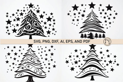 Cricut Christmas Tree Cut File SVG Set SVG MD JOYNAL ABDIN 