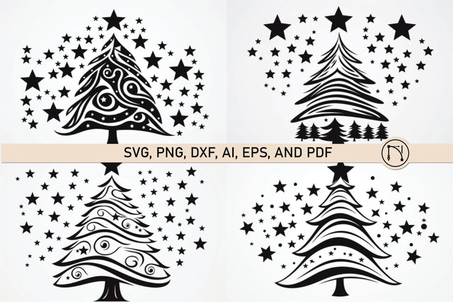 Cricut Christmas Tree Cut File SVG Set SVG MD JOYNAL ABDIN 