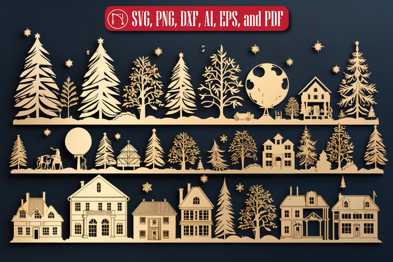 Cricut Christmas Village SVG Bundle SVG MD JOYNAL ABDIN 