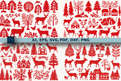 Cricut Cut Christmas Element SVG Bundle SVG MD JOYNAL ABDIN 