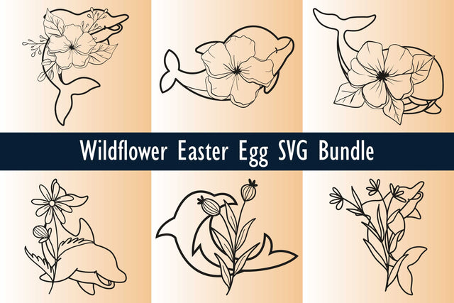 Cricut Dolphin Wildflower SVG Bundle SVG MD JOYNAL ABDIN 