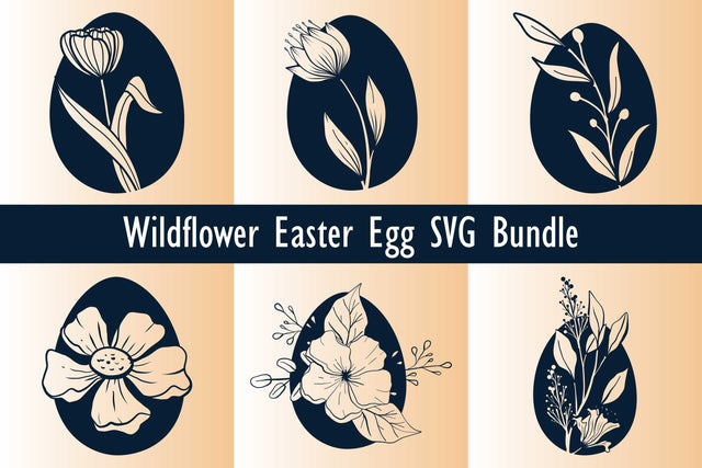 Cricut Easter Egg Wildflower SVG Bundle SVG MD JOYNAL ABDIN 