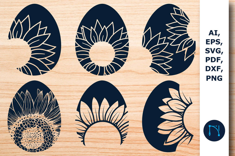 Cricut easter egg with sunflower Bundle SVG MD JOYNAL ABDIN 