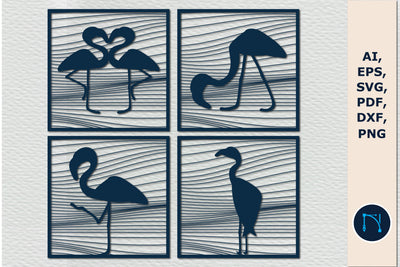 Cricut Flamingo wall decor SVG bundle SVG MD JOYNAL ABDIN 