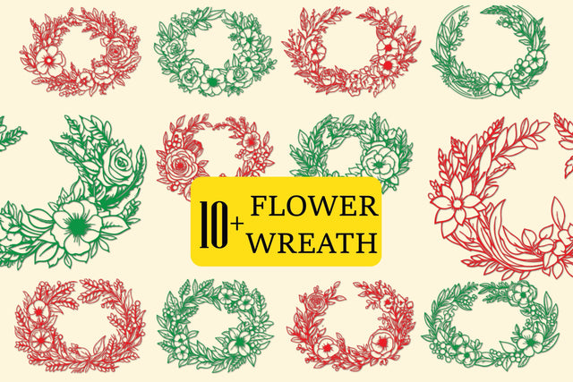 Cricut Floral Wreath SVG Bundle SVG MD JOYNAL ABDIN 