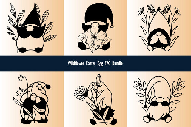 Cricut Gnome Wildflower SVG Bundle SVG MD JOYNAL ABDIN 