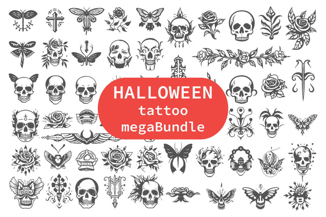 Cricut Halloween tattoo SVG Bundle SVG MD JOYNAL ABDIN 
