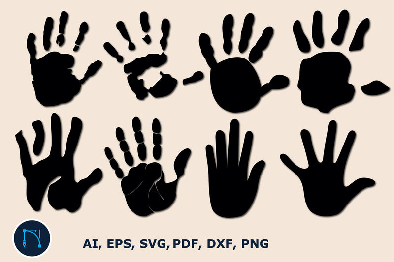 Cricut Handprint Silhouette Svg bundle SVG MD JOYNAL ABDIN 