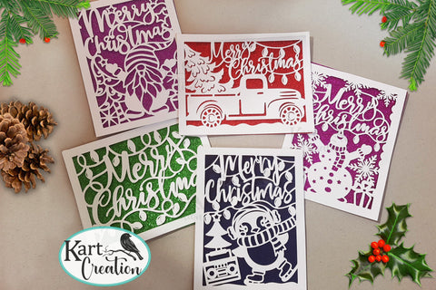 Cricut JOY Christmas cards set svg, Christmas cards bundle, Cricut Joy card svg, Merry Christmas Card svg SVG kartcreationii 