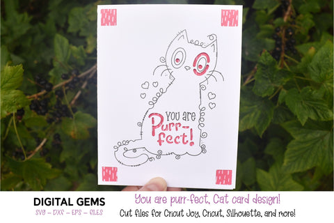 Cricut Joy SVG | Cat Purr-fect Greeting Card. SVG Digital Gems 