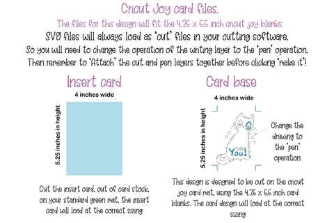 Cricut Joy SVG | Cat Thank you Greeting Card. SVG Digital Gems 