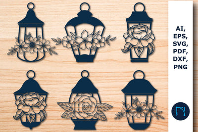 Cricut Lantern Decor SVG Bundle Template SVG MD JOYNAL ABDIN 
