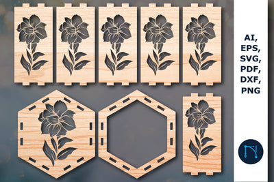 Cricut laser cut flower lantern SVG SVG MD JOYNAL ABDIN 