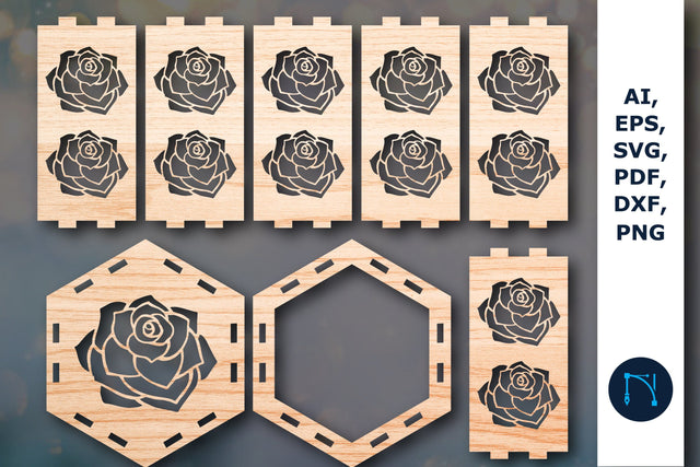 Cricut laser cut rose flower lantern SVG SVG MD JOYNAL ABDIN 