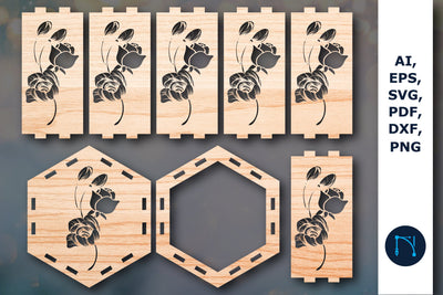 Cricut laser cut rose flower lantern SVG SVG MD JOYNAL ABDIN 