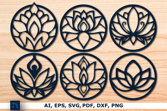 Cricut Lotus Wall Decor cut file SVG bundle SVG MD JOYNAL ABDIN 