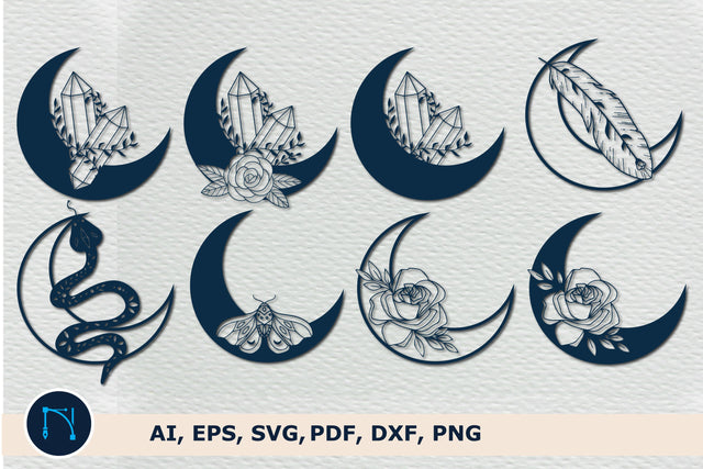 Cricut Mystical moon SVG bundle SVG MD JOYNAL ABDIN 