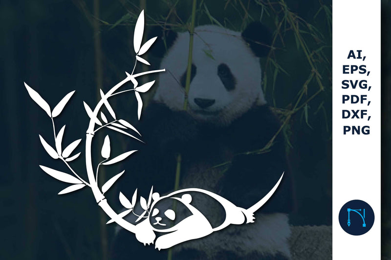 Cricut panda with bamboo SVG SVG MD JOYNAL ABDIN 