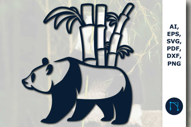 Cricut panda with bamboo SVG SVG MD JOYNAL ABDIN 