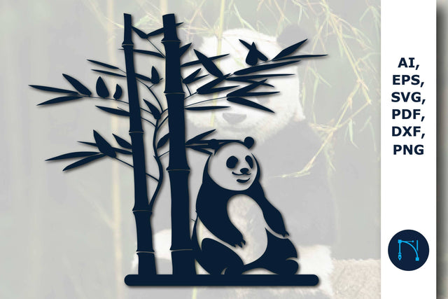 Cricut panda with bamboo SVG SVG MD JOYNAL ABDIN 