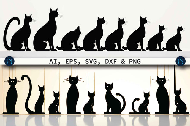 Cricut Papercut Cats SVG Bundle SVG MD JOYNAL ABDIN 