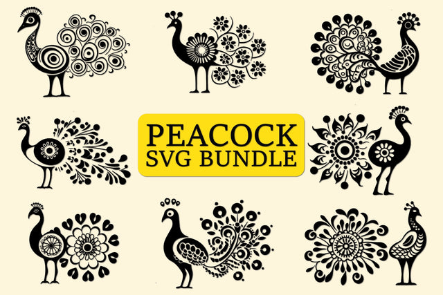 Cricut Peacock Cut File SVG Bundle SVG MD JOYNAL ABDIN 