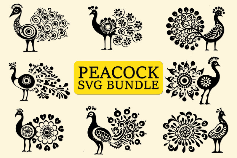 Cricut Peacock Cut File SVG Bundle SVG MD JOYNAL ABDIN 