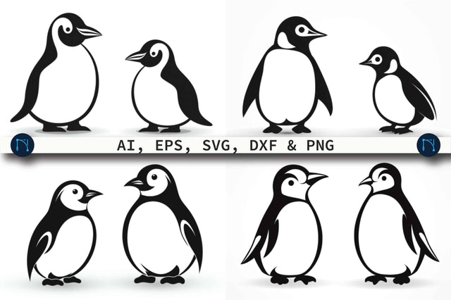 Cricut Penguin Vector Clipart SVG Bundle SVG MD JOYNAL ABDIN 