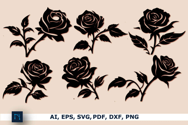 Cricut Rose Paper Cut SVG Bundle SVG MD JOYNAL ABDIN 