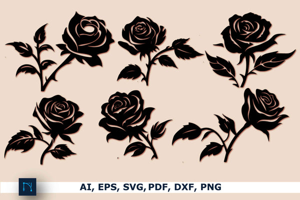 Cricut Rose Paper Cut SVG Bundle So Fontsy1