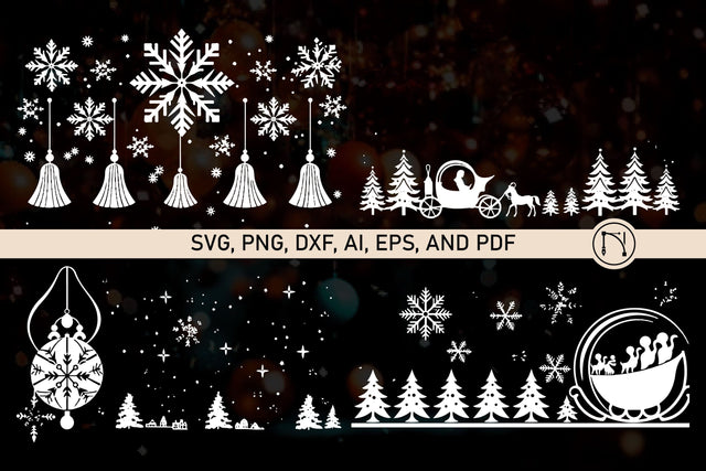 Cricut Snowflakes and Sleigh Bells SVG Bundle SVG MD JOYNAL ABDIN 