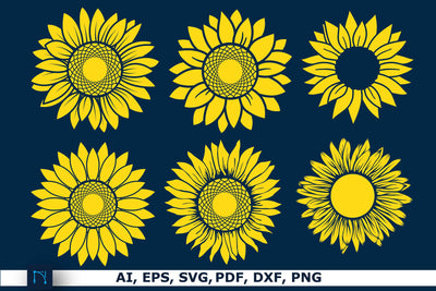 Cricut Sunflower Paper Cut SVG Bundle SVG MD JOYNAL ABDIN 
