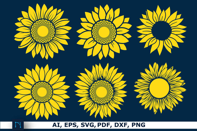 Cricut Sunflower Paper Cut SVG Bundle SVG MD JOYNAL ABDIN 